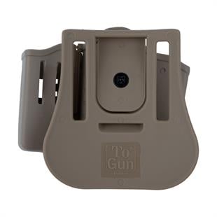 To Gun Holster Sarsılmaz K12 Tabanca Kılıfı Önü Şarjörlüklü Çöl Rengi SOL EL