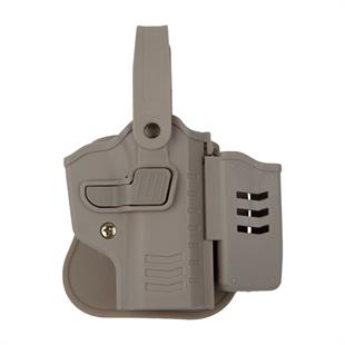 To Gun Holster Sarsılmaz K12 Tabanca Kılıfı Seviye 2 Önü Şarjörlüklü Çöl Rengi