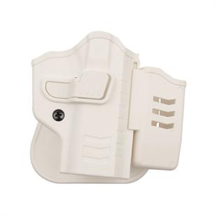 To Gun Holster Sarsılmaz K2 9MM Tabanca Kılıfı Önü Şarjörlüklü Beyaz