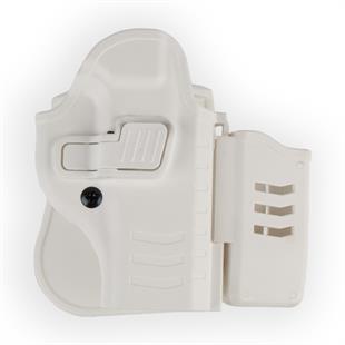To Gun Holster Sarsılmaz SAR9 Tabanca Kılıfı Önü Şarjörlüklü Beyaz