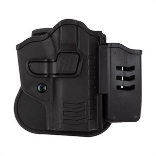 To Gun Holster Tisaş Kanuni 16 Tabanca Kılıfı Önü Şarjörlüklü Siyah