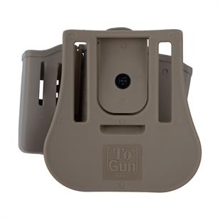 To Gun Holster Tisaş Zig 14 Tabanca Kılıfı Önü Şarjörlüklü Çöl Rengi SOL EL