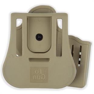 To Gun Holster Tisaş Zigana Sport Tabanca Kılıfı Önü Şarjörlüklü Çöl Rengi SOL EL