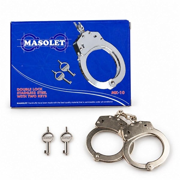 Toptan Masolet Polis ve Güvenlik Kelepçesi-Metal Zincirli En Az 50 Adet Alım