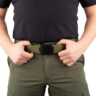 Tugan Çift Taraflı Taktik Kemer ve Palaska - Metal Tokalı (Siyah/Haki)