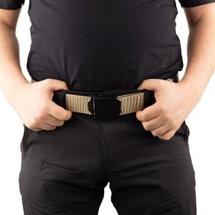 Tugan Çift Taraflı Taktik Kemer ve Palaska - Metal Tokalı (Siyah/Çöl)