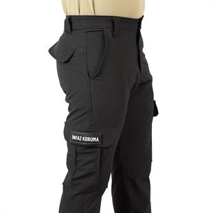 Tugan Taktikal Likralı İnfaz Koruma Pantolonu Siyah