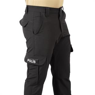 Tugan Taktikal Likralı Polis Pantolonu Siyah