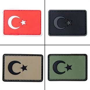 Türk Bayrağı Küçük Boy Silikon Patch Arma