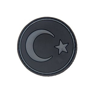 Türk Bayrağı Yuvarlak Silikon Patch Arma