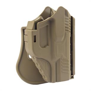 Unicorn Canik 55 TP9 Picatiny Raydan Kilitlemeli Tabanca Kılıfı Çöl Rengi