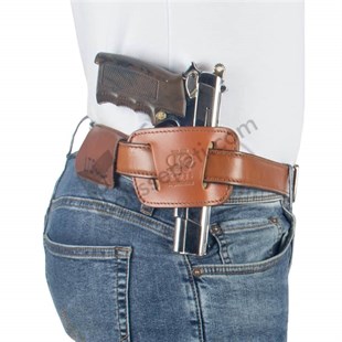 Airsoft Silah Kılıfı Universal Tüm Tabancalar İçin İç Ve Dış Taşıma Sağ-Sol Deri Maşalı Taba