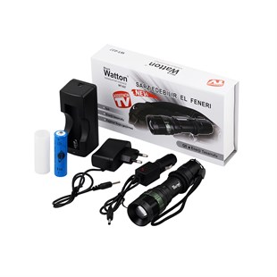 Watton Acil Durum Zoomlu Şarjlı El Feneri WT-037