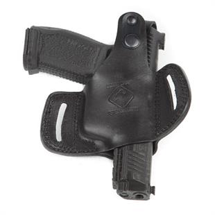 Wolf Holster Canik55 TP9 Deri Tabanca Kılıfı Yarım Kelebek SOL EL Siyah