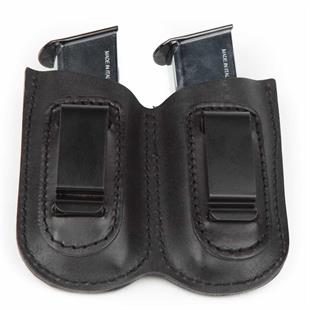 Wolf Holster Deri Şarjör Kılıfı Çiftli Maşalı Siyah Hızlı Çekim