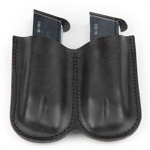 Wolf Holster Deri Şarjör Kılıfı Çiftli Maşasız Siyah Hızlı Çekim