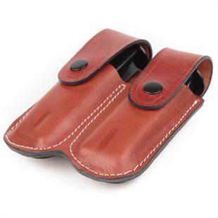 Wolf Holster Deri Şarjör Kılıfı Çiftli Maşalı Taba