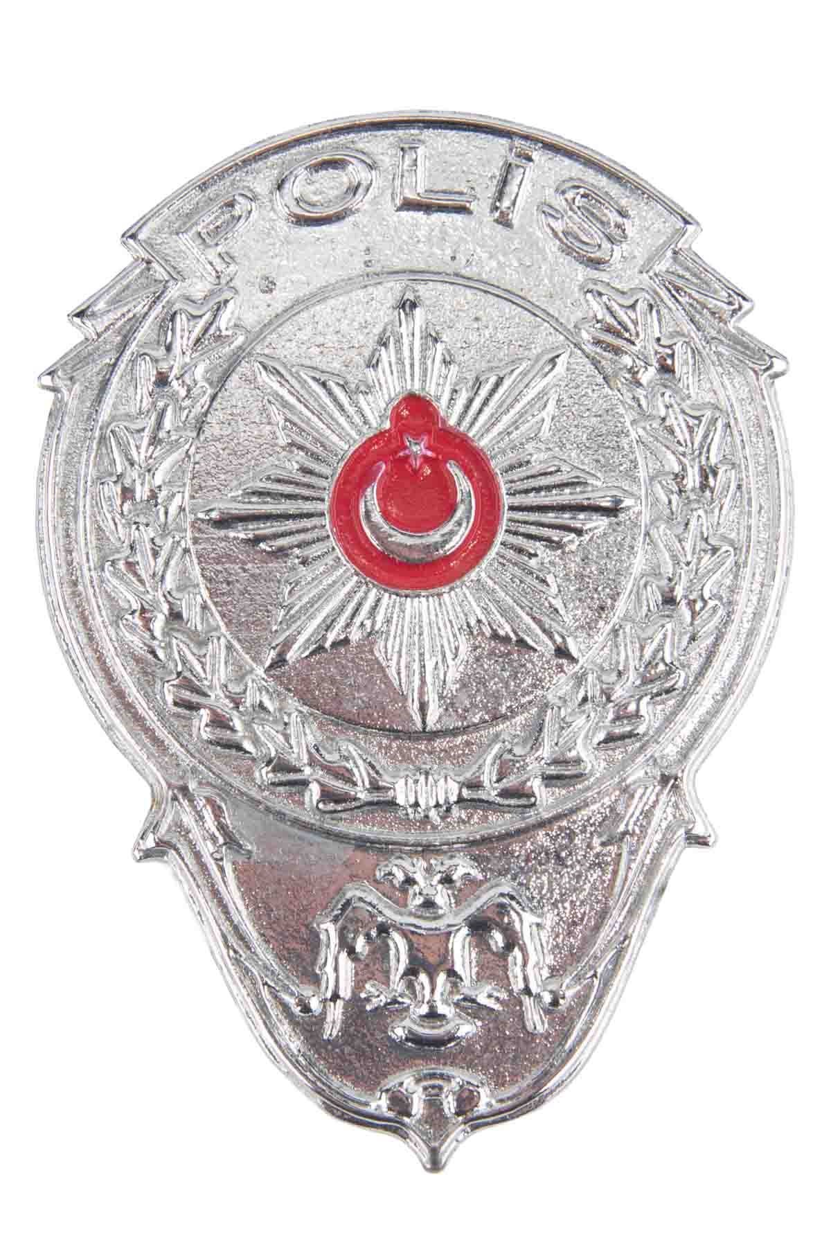 Klasik Gümüş Polis Cüzdan Rozeti - Polis Sepeti