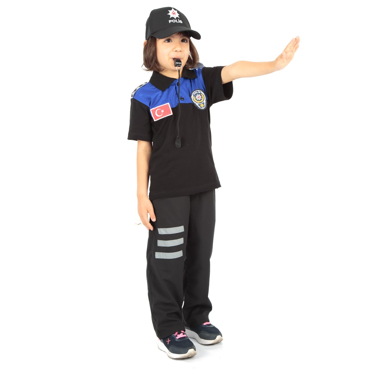 Toplum Destekli Çocuk Polis Kıyafeti Kısa Kollu - Polis Sepeti