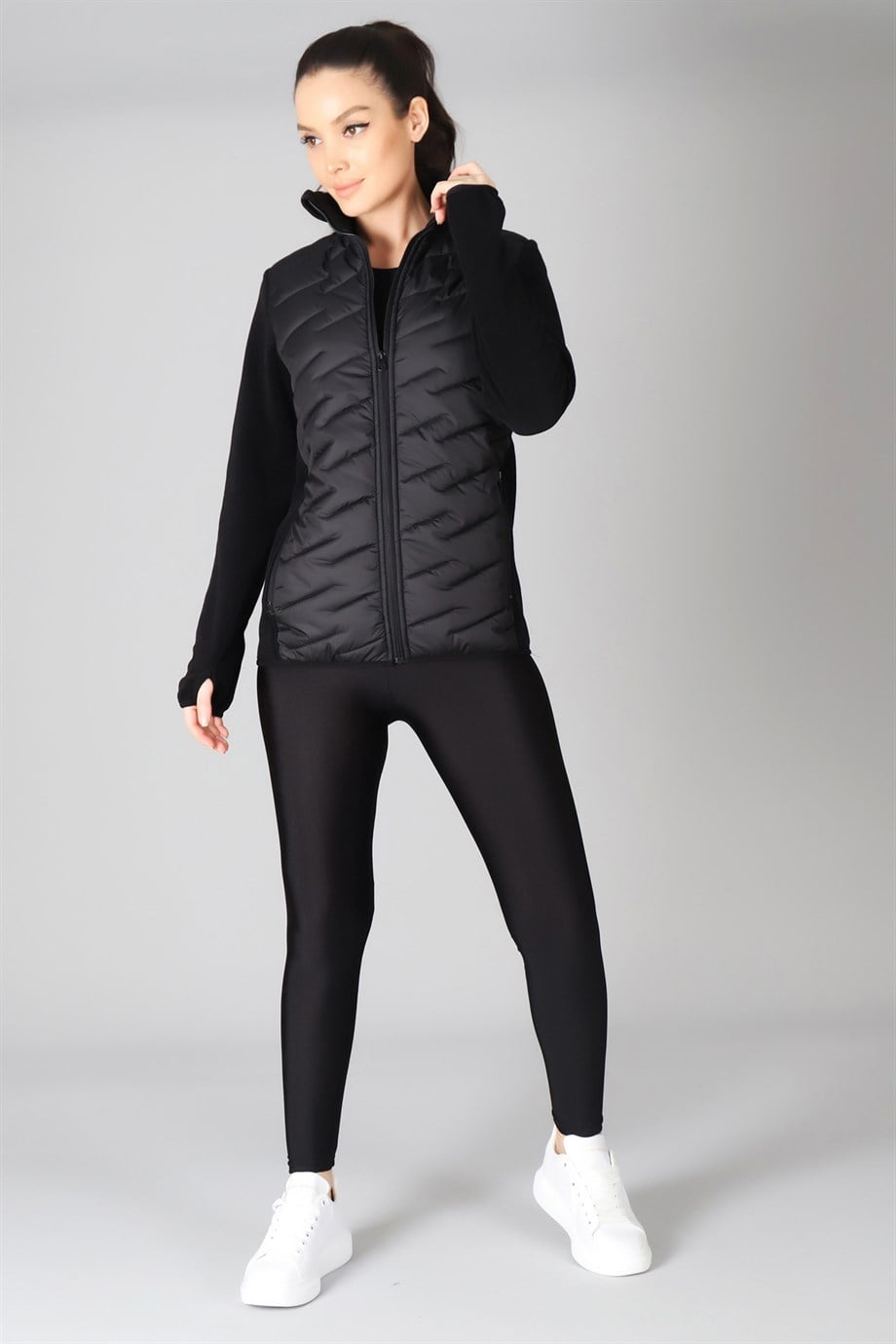 Sweetness Women's Black Quilted Coat