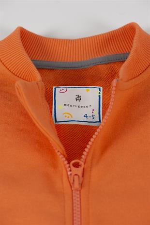 Cool Square Zipped Sweatshirt - Orange