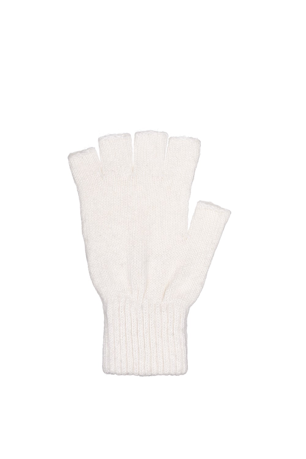 Fonem Unisex Yünlü Angora Kesik Eldiven Fo 5503 Ekru