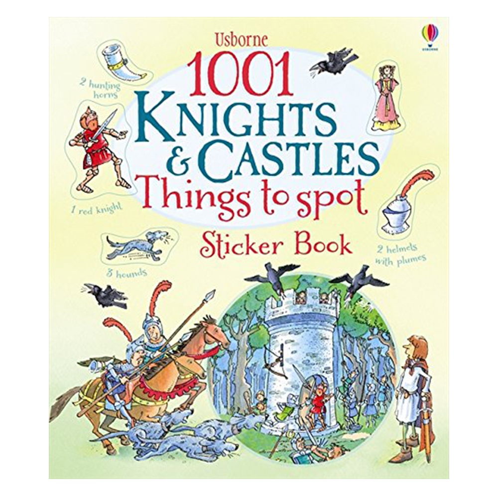 1001 KNIGHTS AND CASTLE THINGS TO SPOT STICKER BOO Çocuk Kitapları Uzmanı - Children's Books Expert