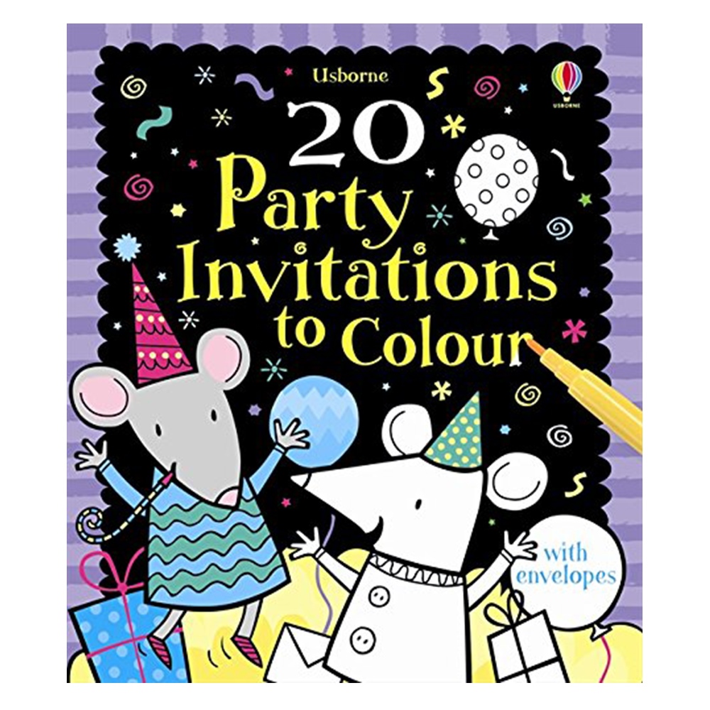 20 PARTY INVITATIONS TO COLOUR Çocuk Kitapları Uzmanı - Children's Books Expert