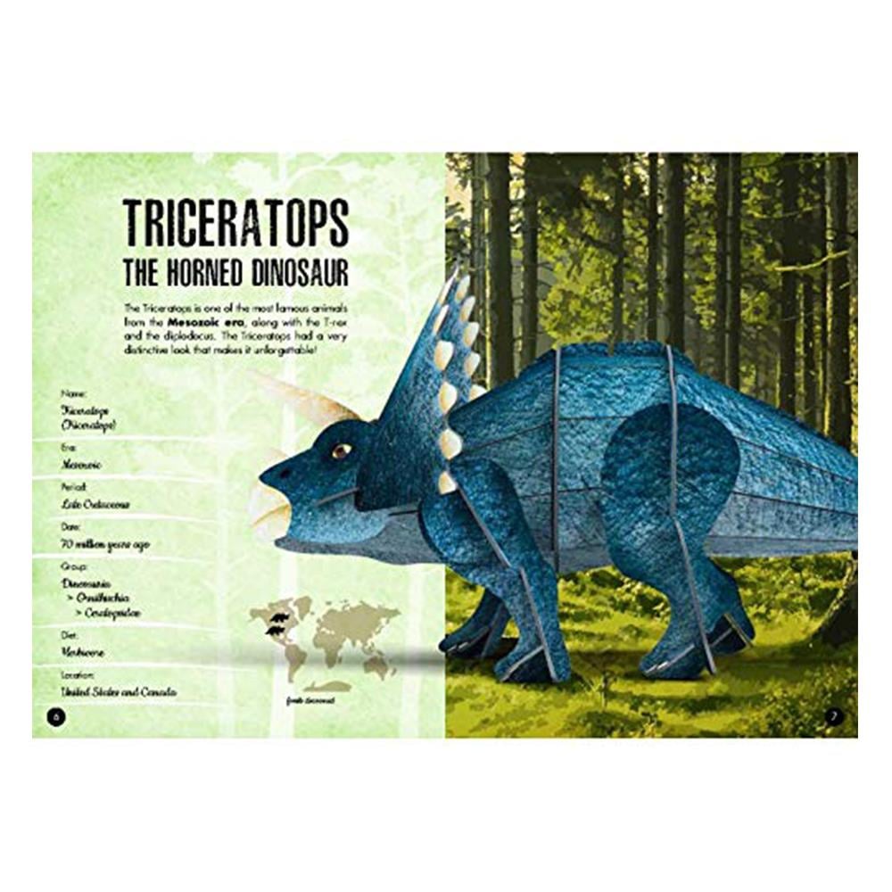 Kitap ve 3D Model - Triceratops