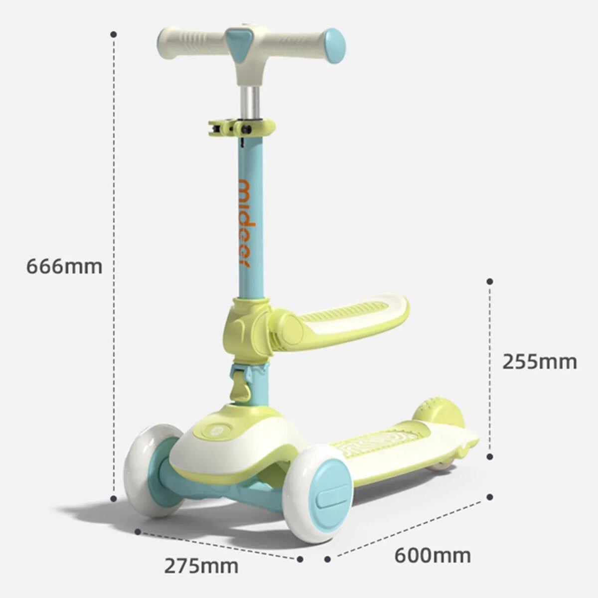 Katlanabilir 2si 1 Arada Işıklı Scooter