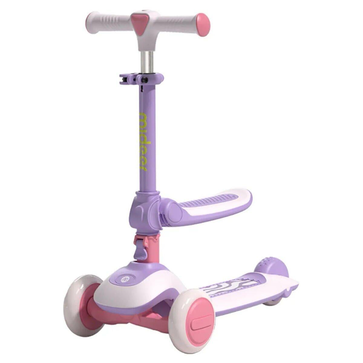 Mideer Katlanabilir 2si 1 Arada Işıklı Scooter