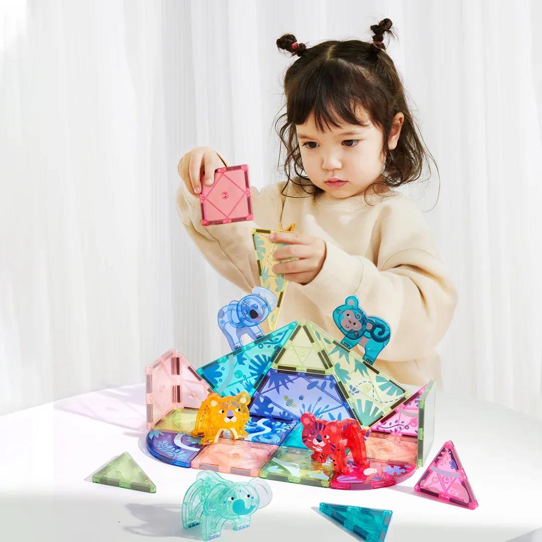 Mideer Renkli Magnetic Tiles - Sihirli Orman