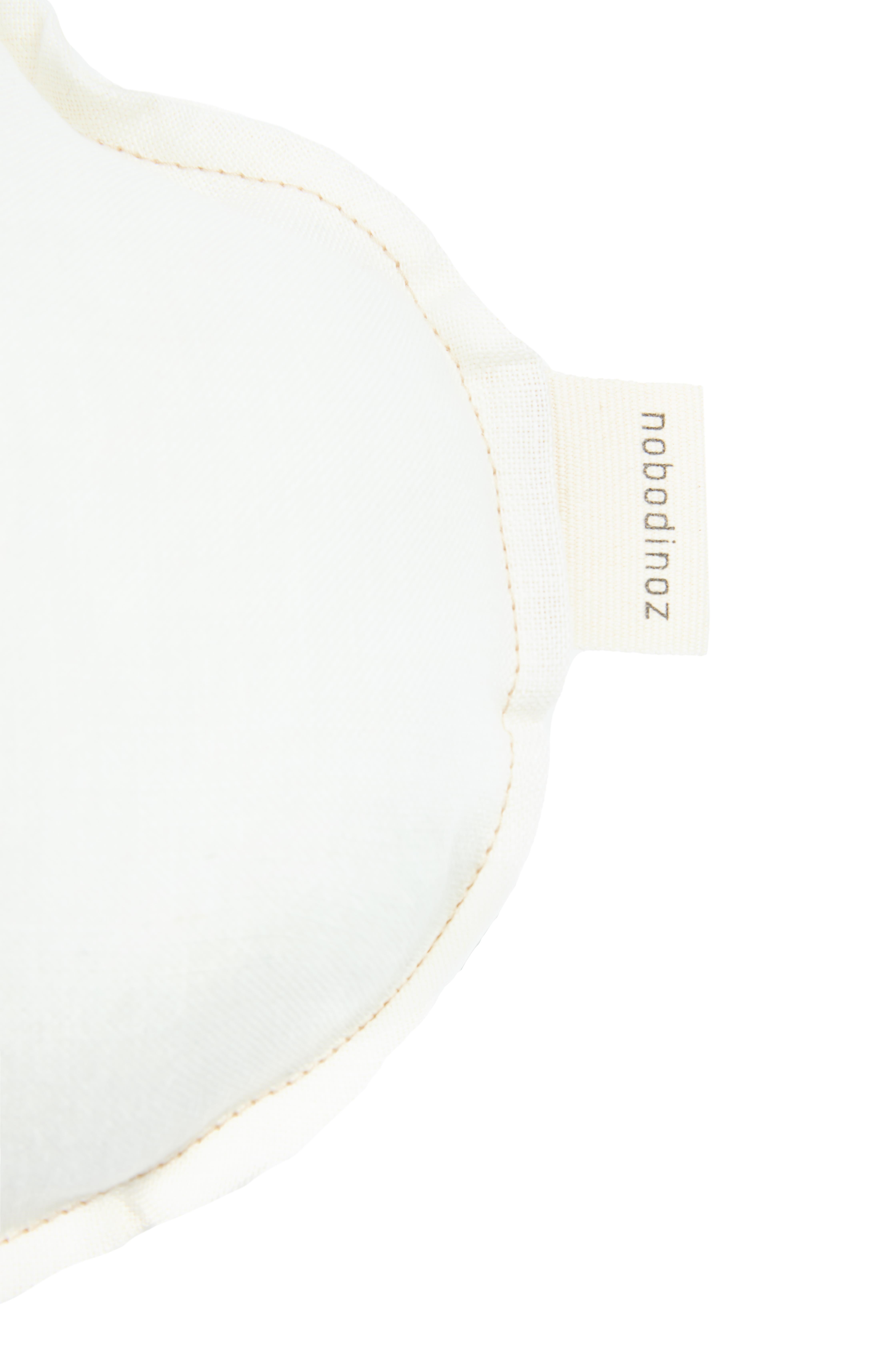 Nobodinoz İşlemeli Fransız Keten Yastık, Cloud Off White
