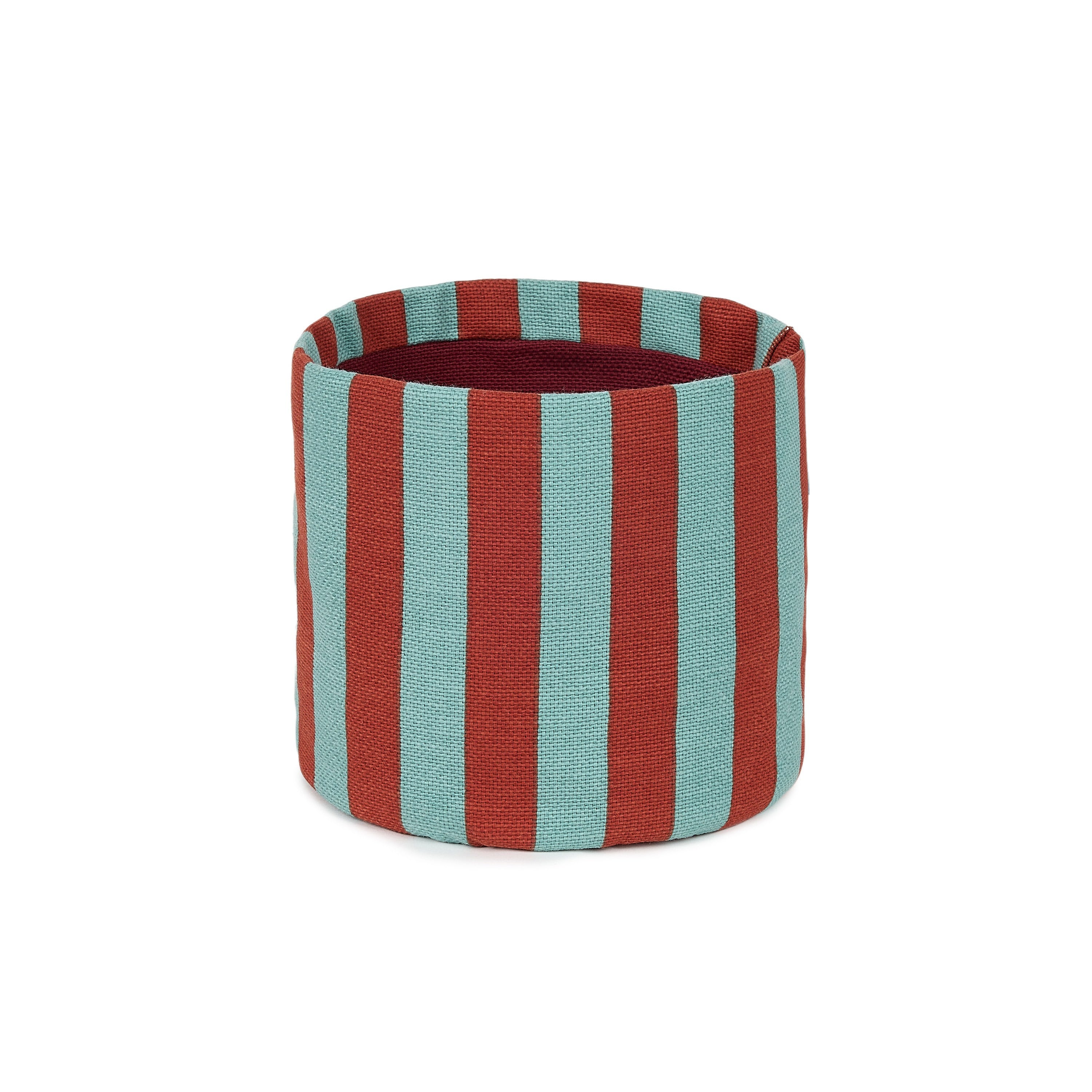 Nobodinoz Stripes Çocuk Odası Sepeti Küçük, Red Teal Green