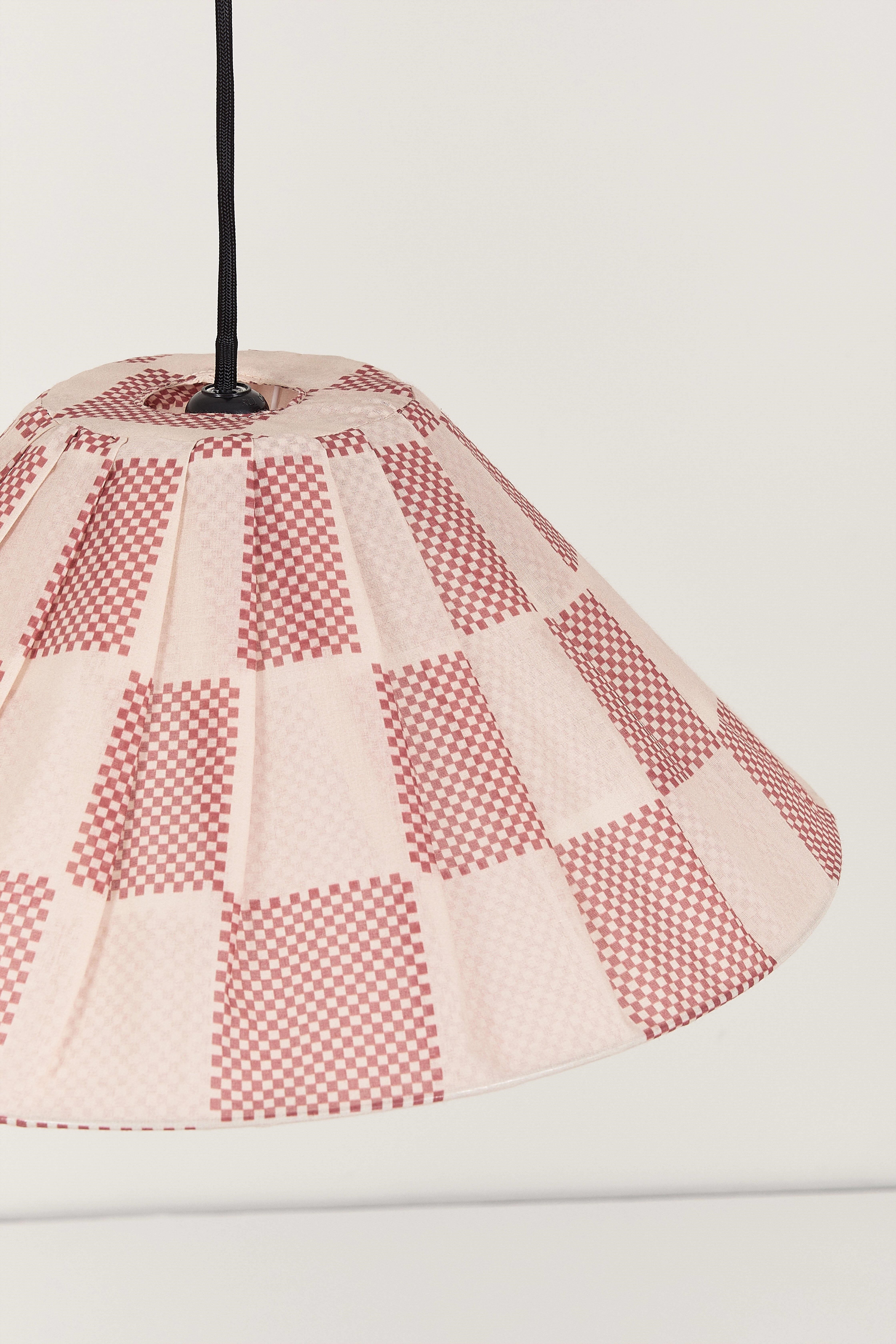 Nobodioz Ava Aydınlatma Şapkası, 50cm çap, Burnt Red Checks