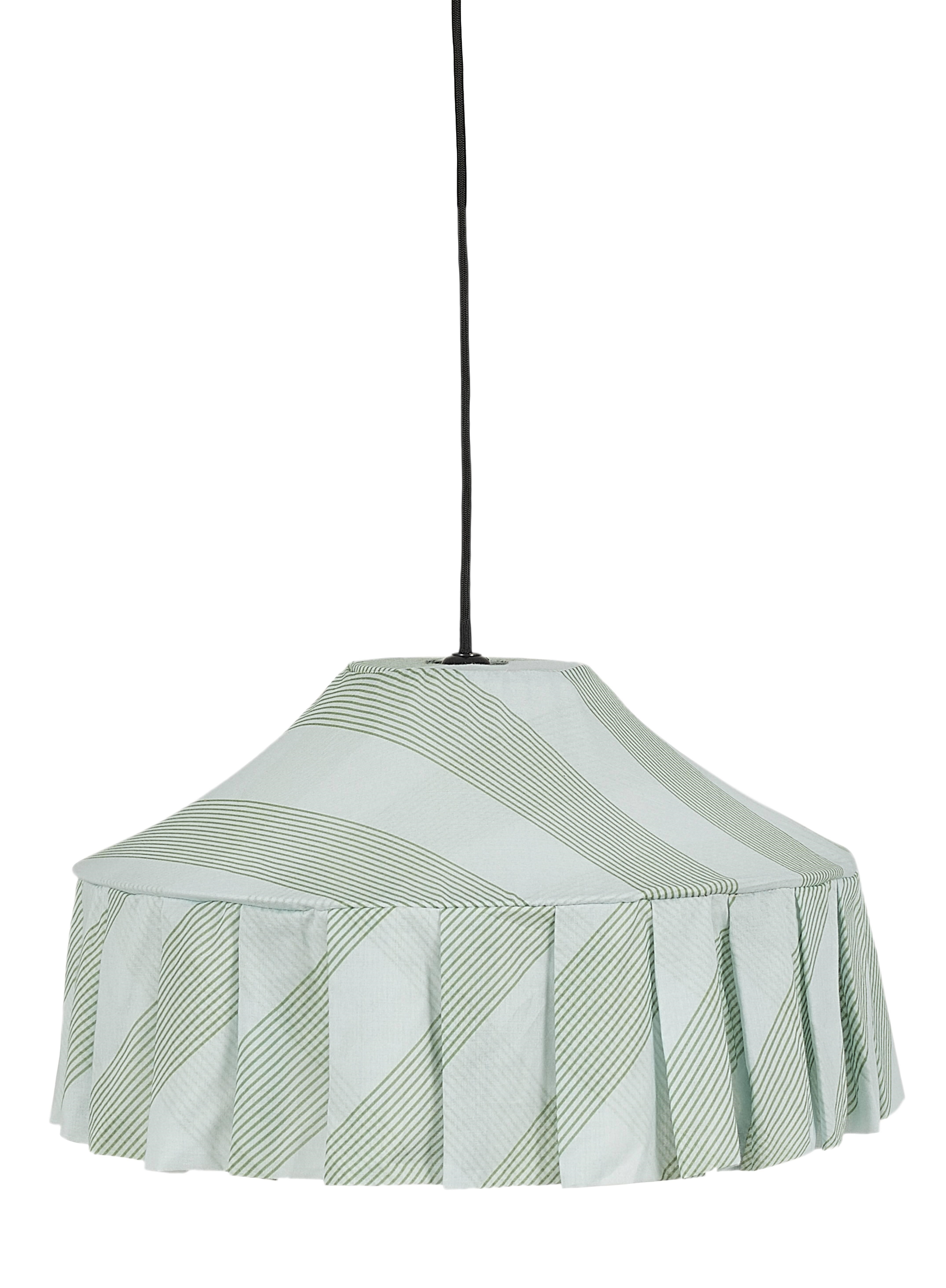 Nobodioz Nicole Aydınlatma Şapkası, 50cm çap, Green Diagonal Stripe