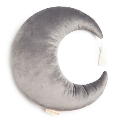 Pierrot Moon Kadife Yastık, Slate Grey