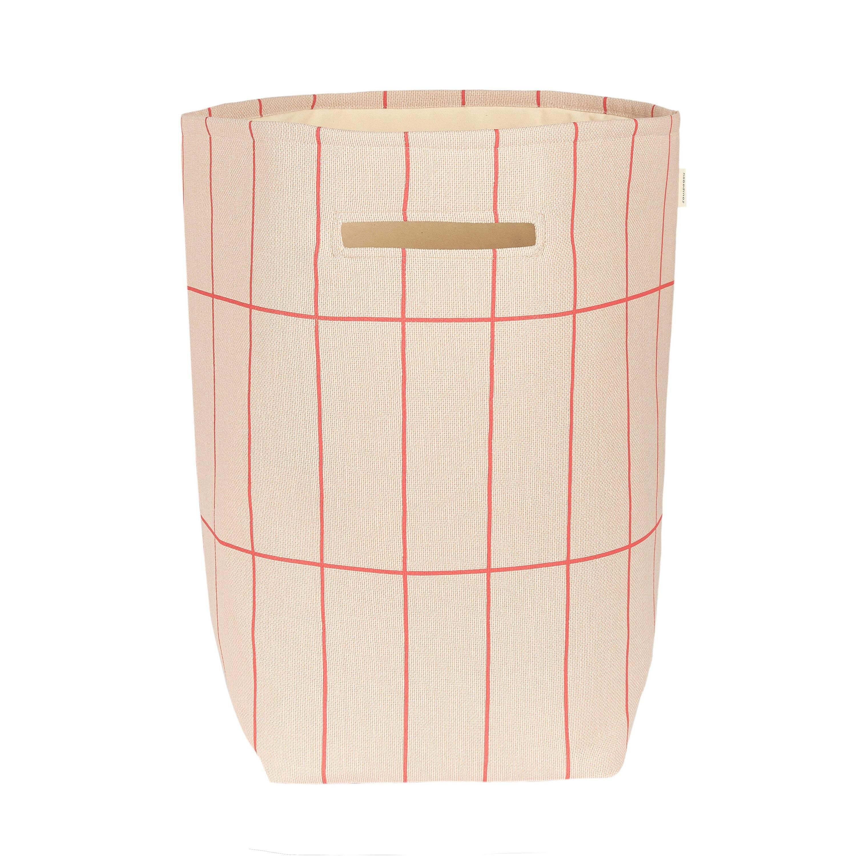 Vibes Büyük Sepet, Pink Red Grid