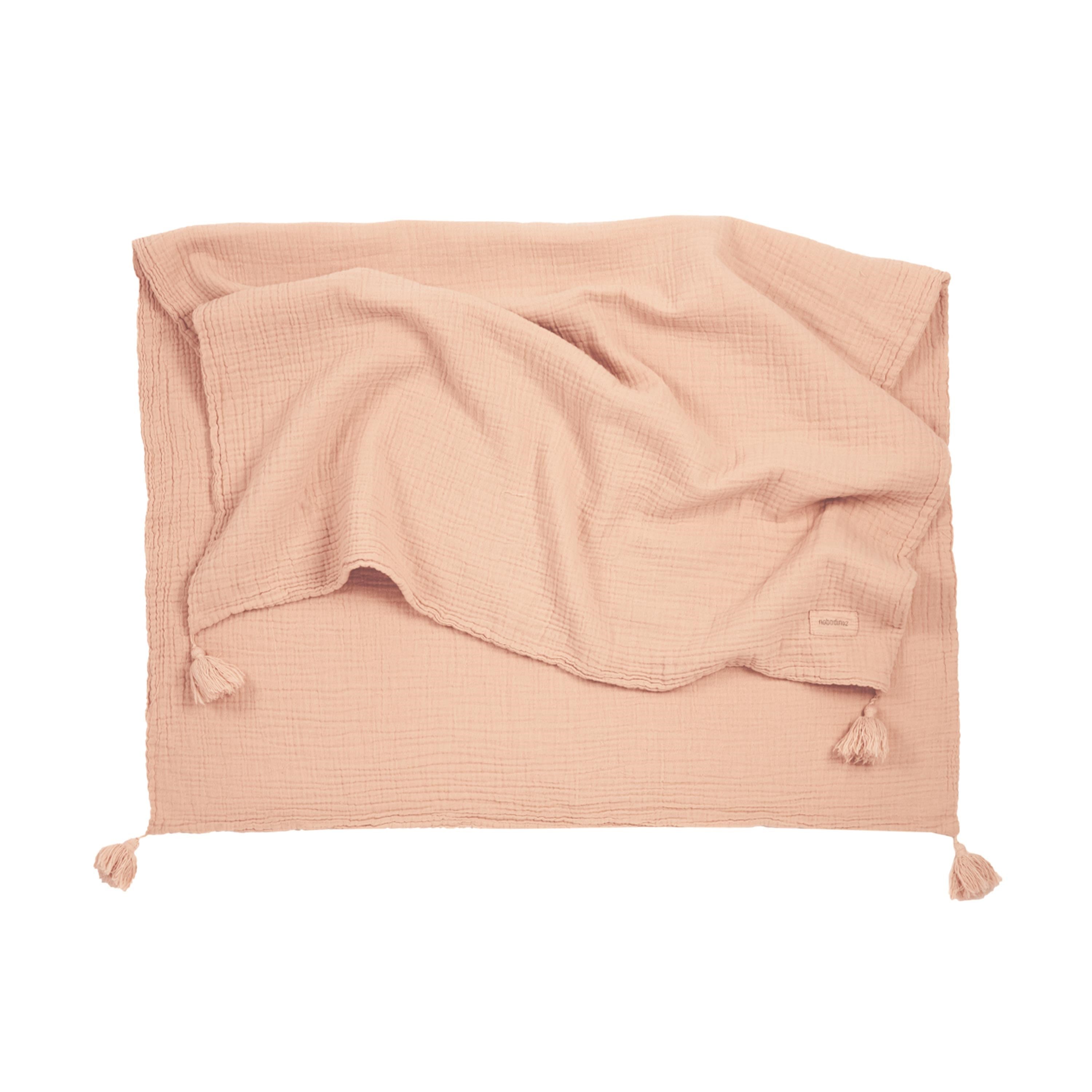 Wabi Sabi 2 Kat Müslin Battaniye, Powder Pink