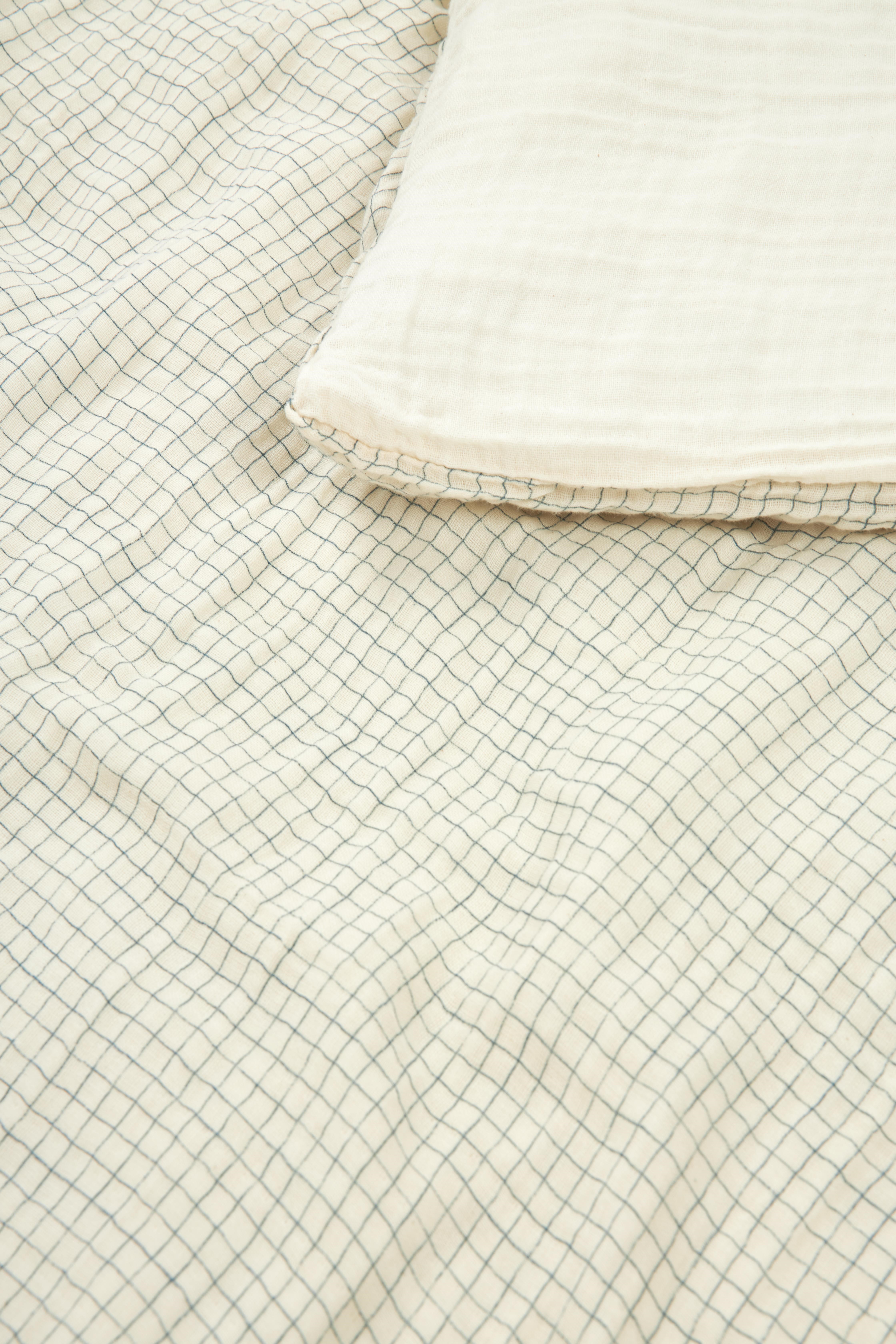 Wabi Sabi Çocuk Yatak Nevresim Takımı, Blue Grid