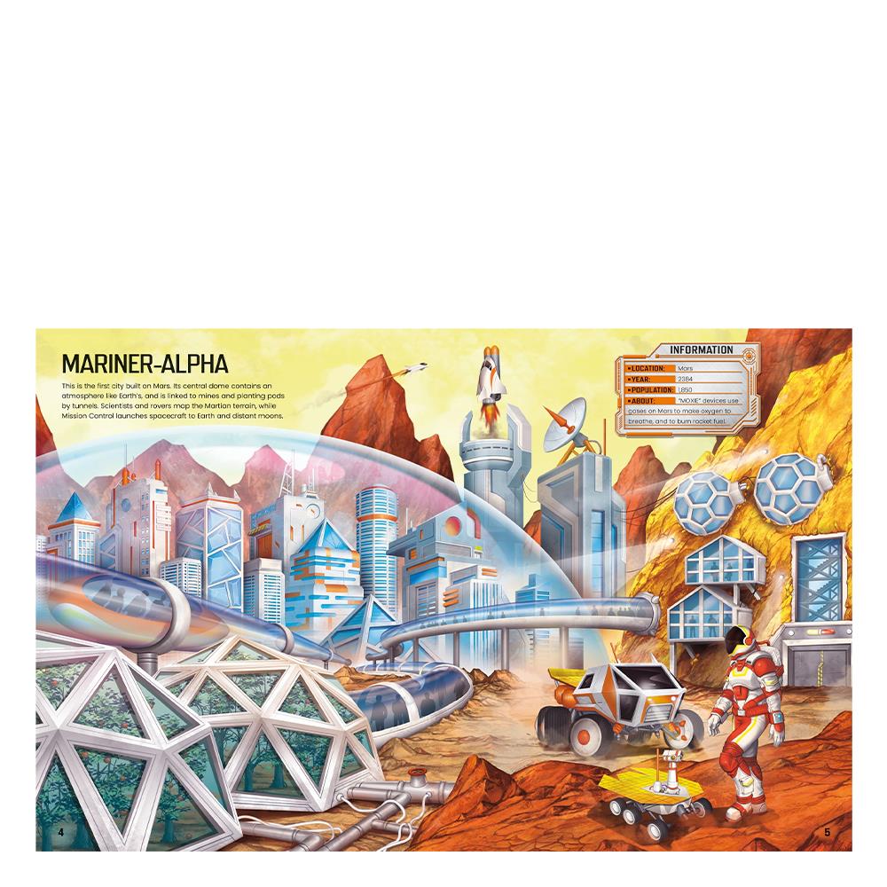 Build Your Own Futuristic Cities Sticker Book