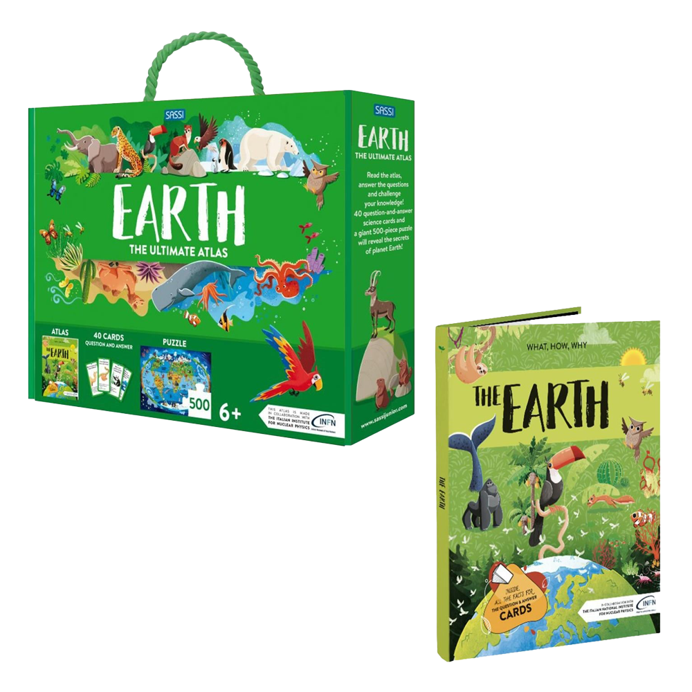 Puzzle, Atlas ve Kitap - Dünya