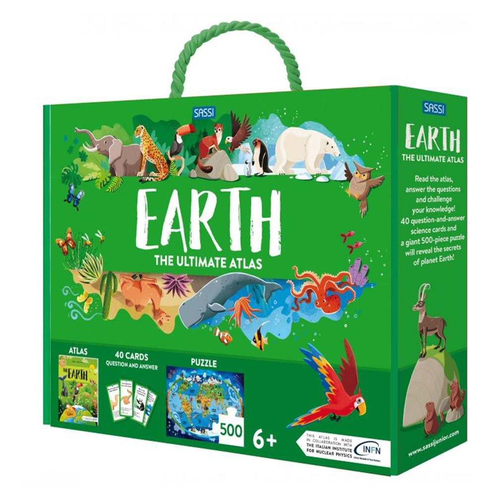 Puzzle, Atlas ve Kitap - Dünya