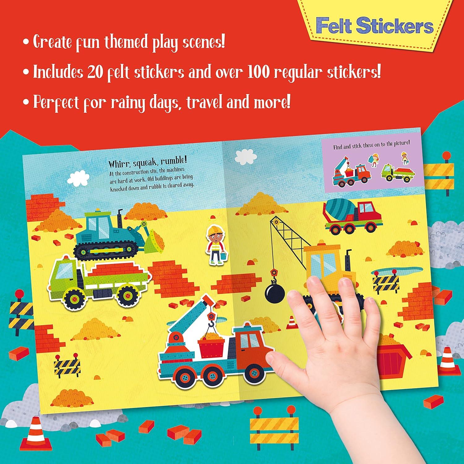 Felt Stickers - Diggers Play Scene Book