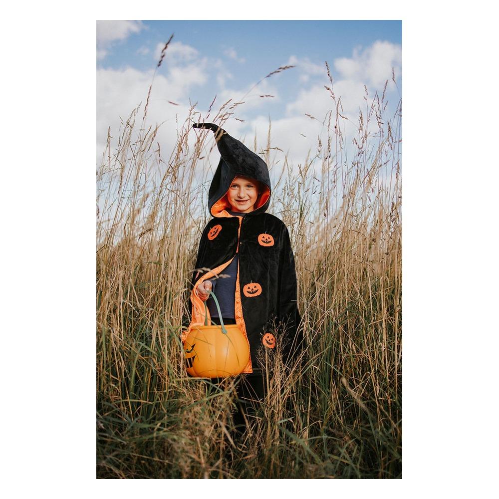Halloween Kabağı Pelerini 4-7 Yaş