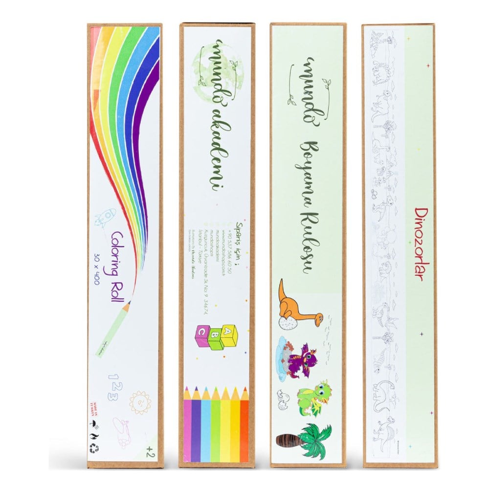 Mundo Colorıng Roll - Dinozorlar Çocuk Kitapları Uzmanı - Children's Books Expert