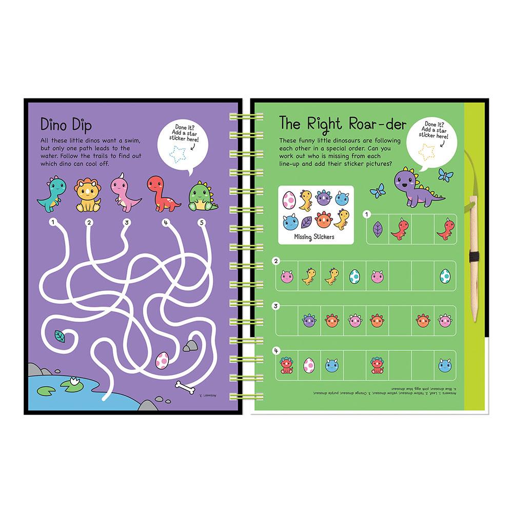 Neon Scratch Art - Dinosaurs