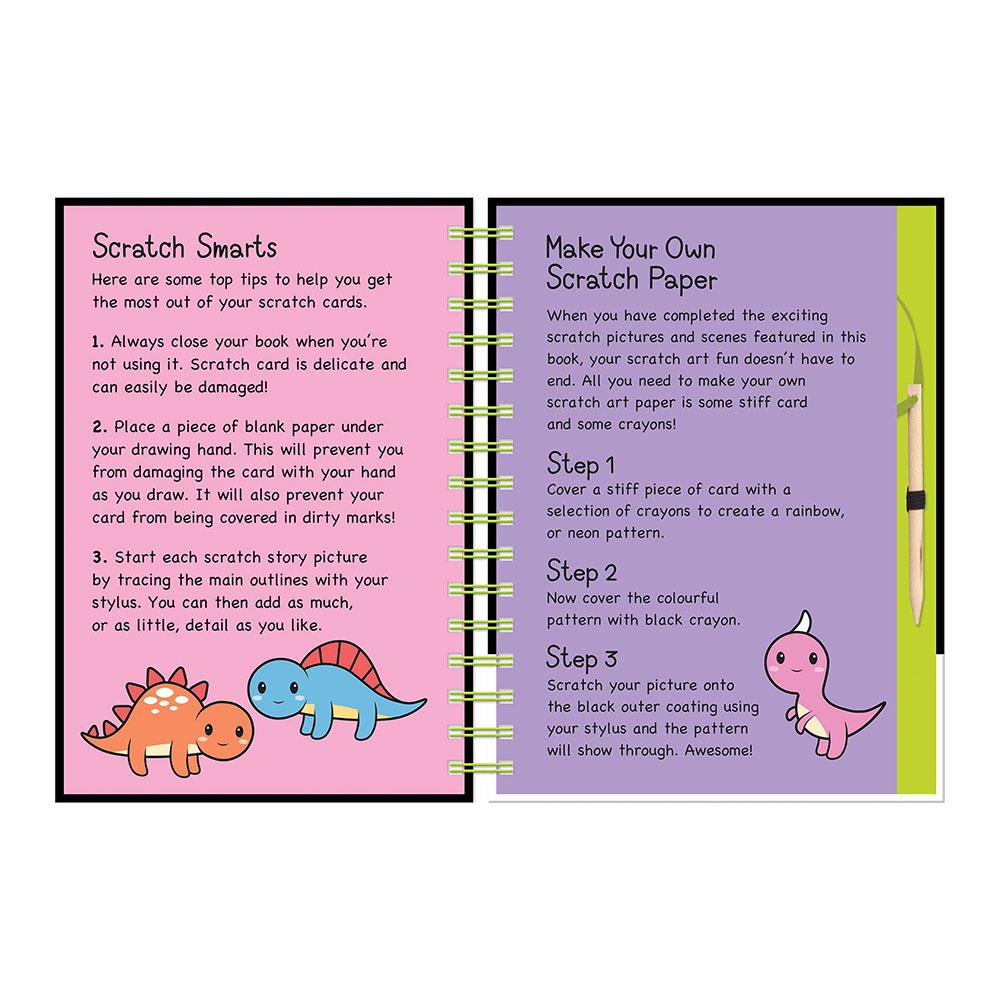 Neon Scratch Art - Dinosaurs