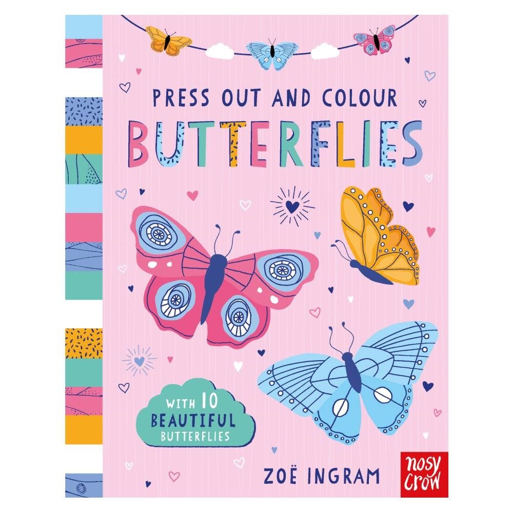 PRESS OUT AND COLOUR: BUTTERFLIES Çocuk Kitapları Uzmanı - Children's Books Expert