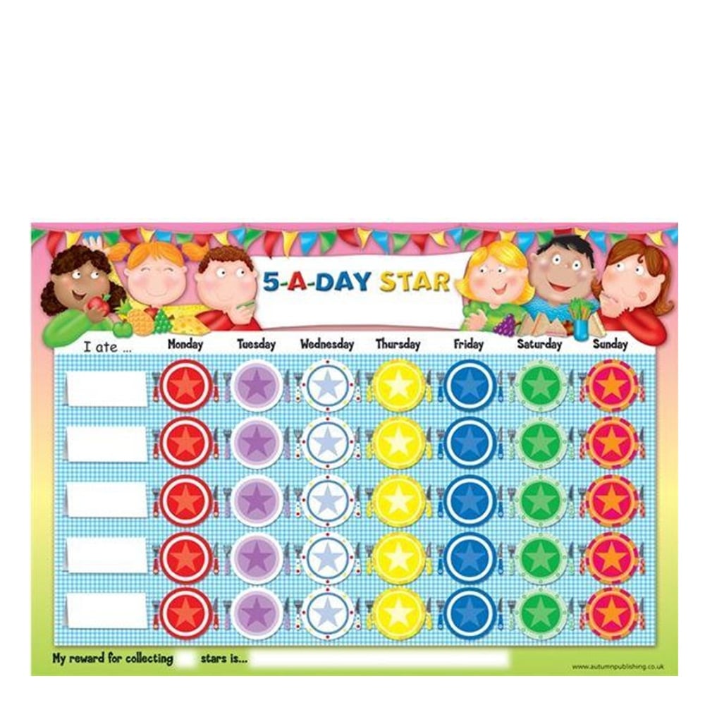 REWARDS CHARTS 5 A DAY STAR (REWARD CHARTS) Çocuk Kitapları Uzmanı - Children's Books Expert
